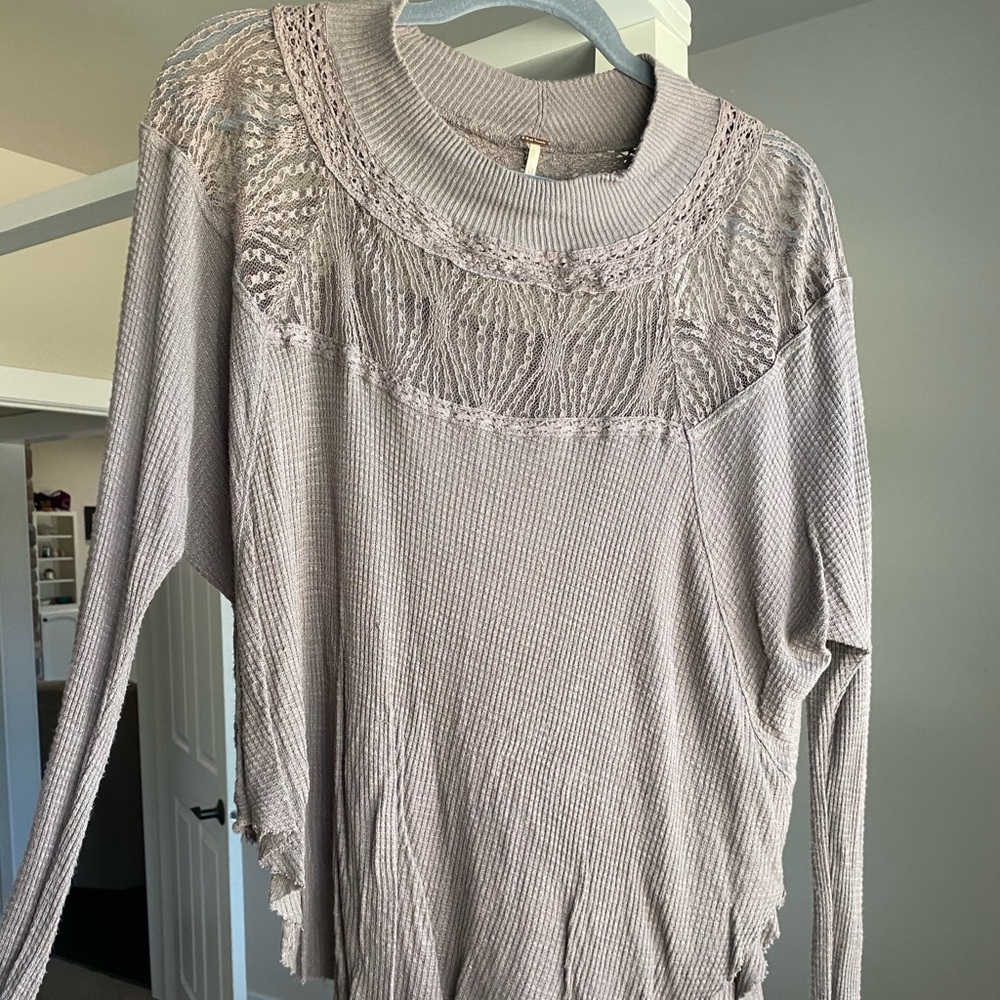 Free people lace detail top